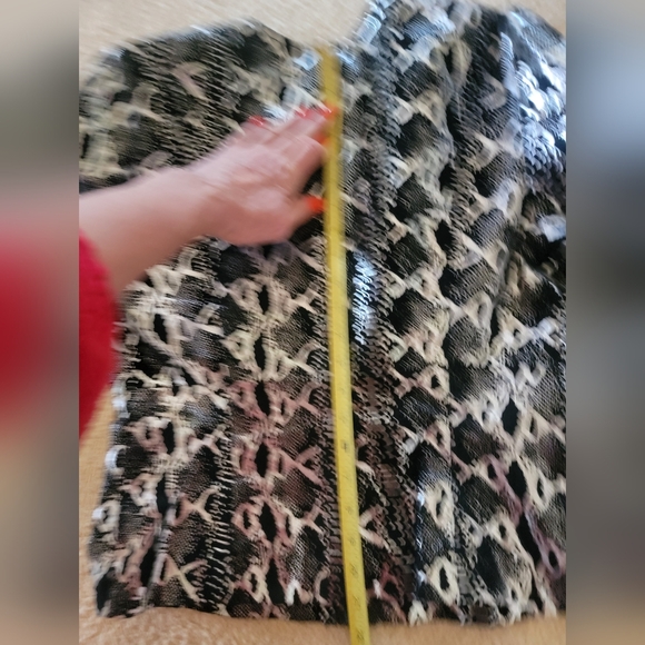 Black Metallic Silver Leather  Suede Reptile Print by Metrostyle , Size 12 - Picture 10 of 11